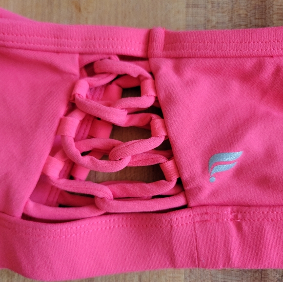 Fabletics Peri, Coral Square Neck Racerback Sports Bra,  Small, Lace-Up - Picture 4 of 8